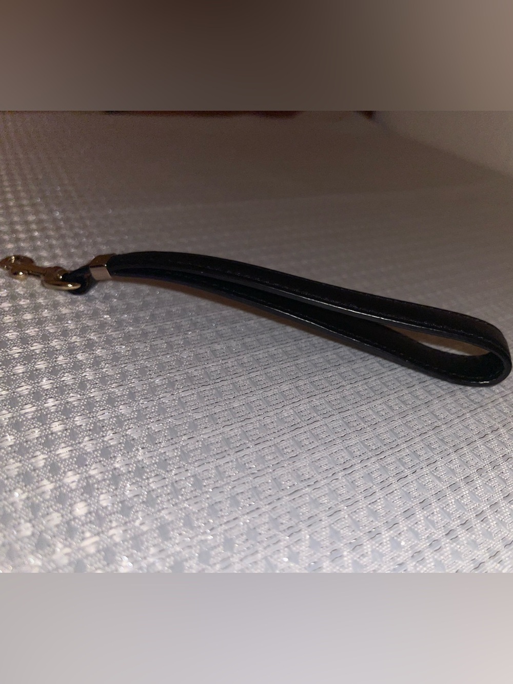 Coach Black Leather & Gold Hardware Wrist Strap Key Lanyard - EUC - Picture 2 of 8